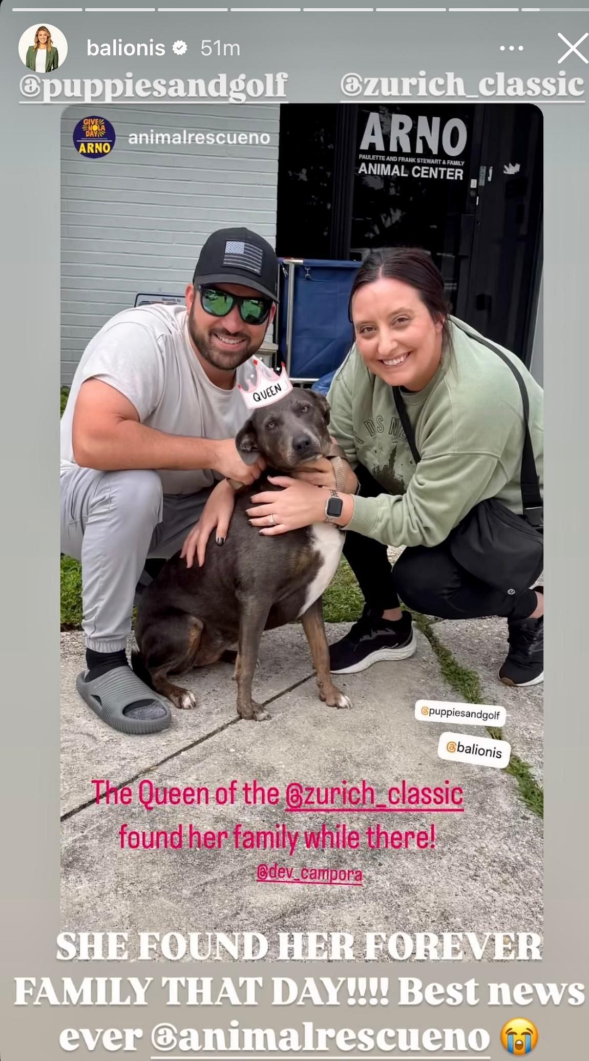 A still taken from Amanda Balionis's Instagram story - Source: Instagram@balionis
